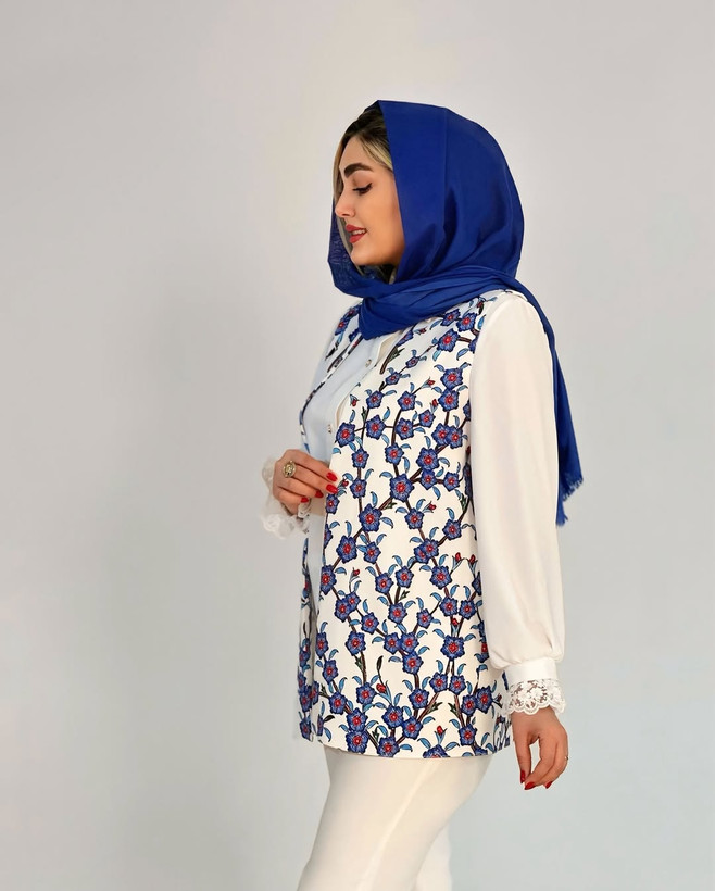 وست زنانه کرپ مازراتی طرح گلرُخ