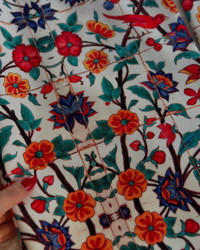 وست زنانه کرپ مازراتی طرح گلستان