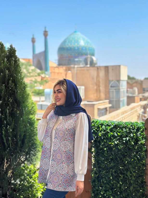 وست زنانه کرپ مازراتی طرح افرا