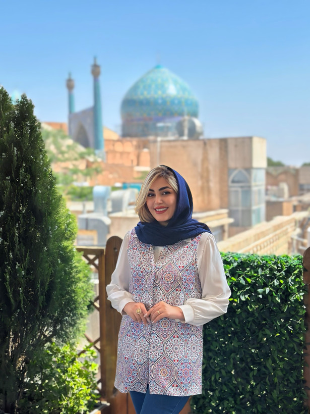 وست زنانه کرپ مازراتی طرح افرا