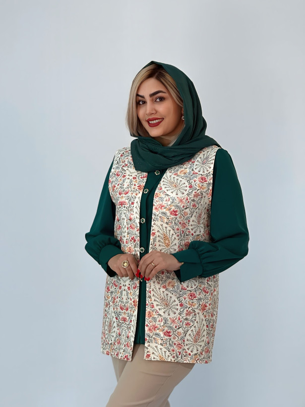 وست زنانه کرپ مازراتی طرح گلدیس