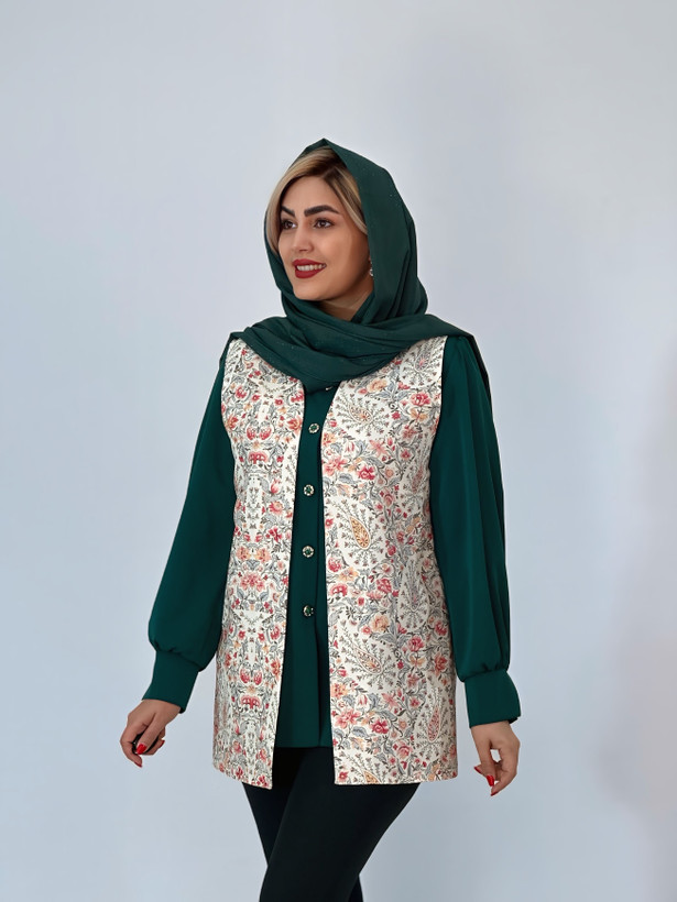 وست زنانه کرپ مازراتی طرح گلدیس