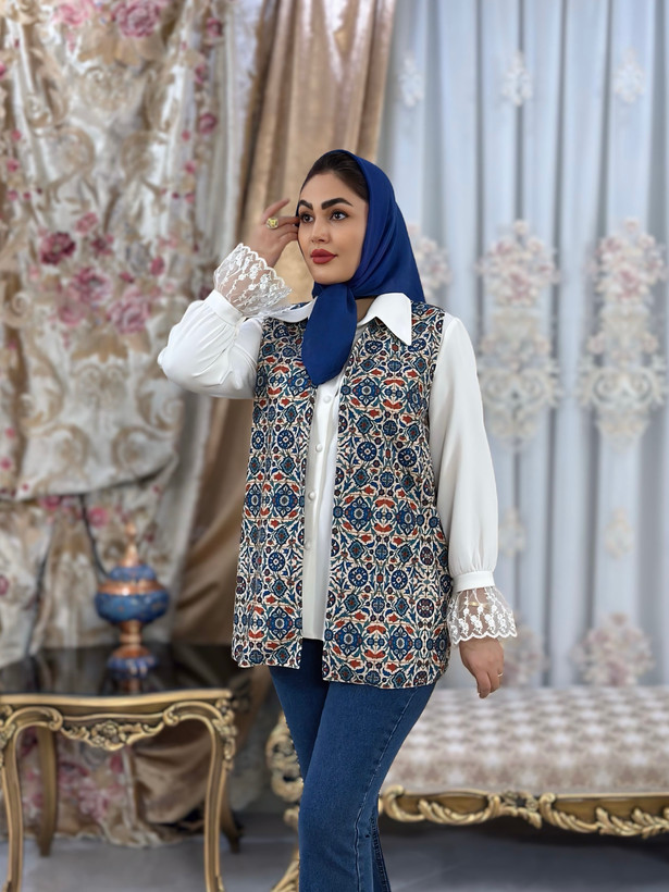 وست زنانه مخمل طرح گیتی