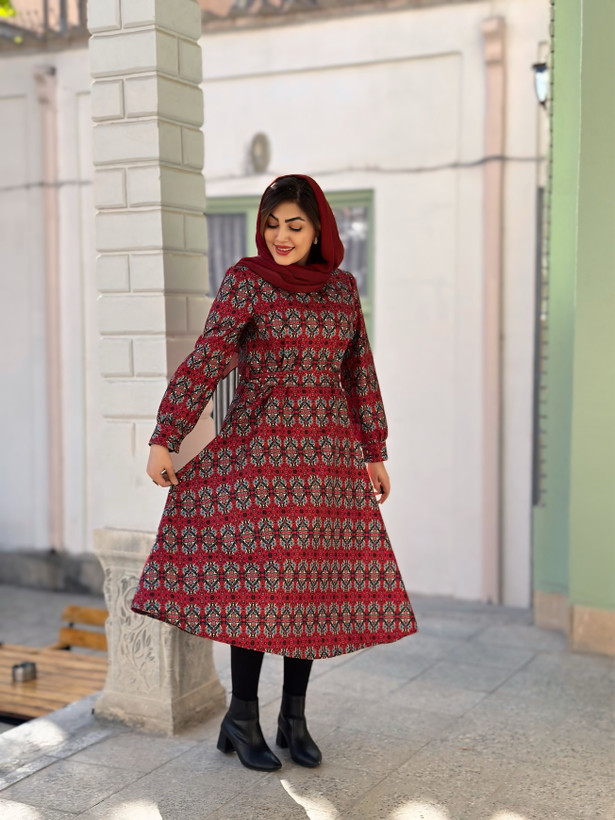 پیراهن فرش مخمل پاییزی
