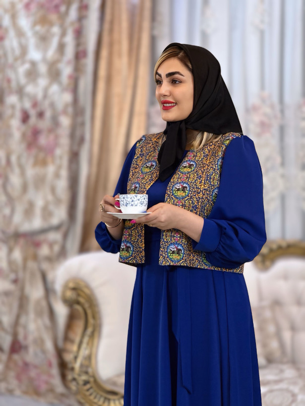 جلیقه زنانه کرپ مازراتی طرح آذرخش