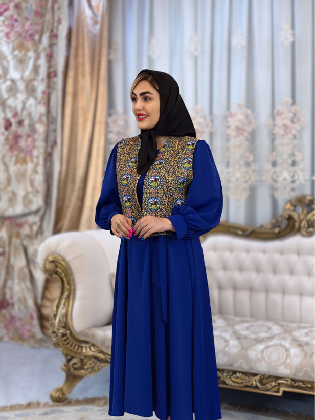 جلیقه زنانه کرپ مازراتی طرح آذرخش