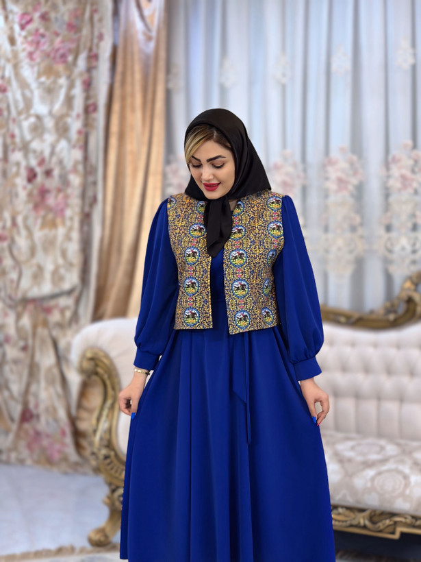 جلیقه زنانه کرپ مازراتی طرح آذرخش