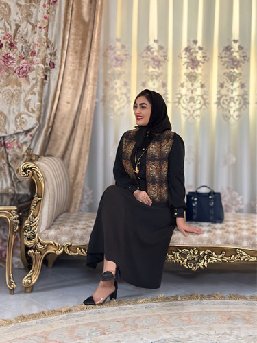 جلیقه زنانه کرپ مازراتی طرح میراث