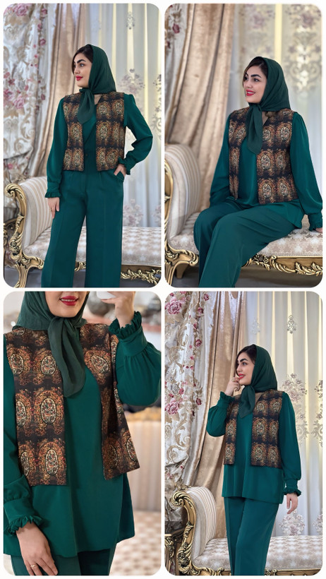 جلیقه زنانه کرپ مازراتی طرح میراث
