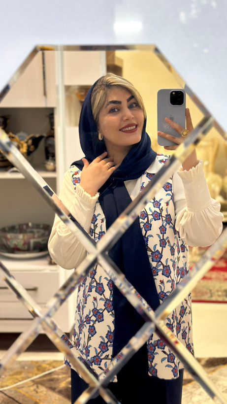 وست زنانه کرپ مازراتی طرح گلرُخ