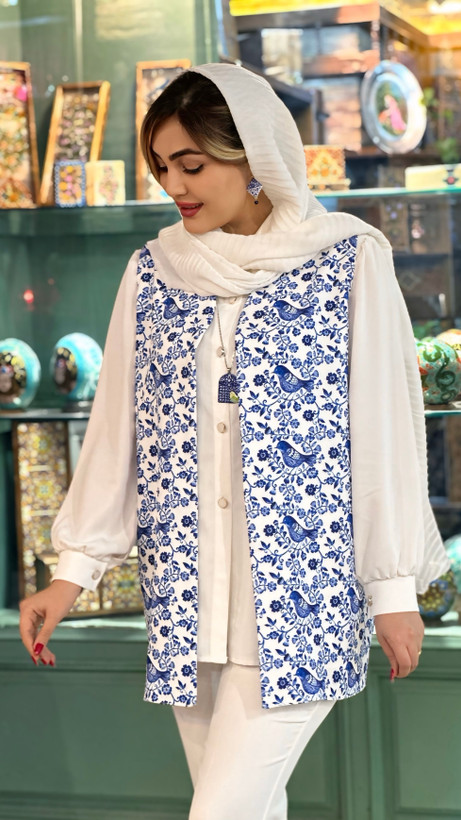 وست زنانه کرپ مازراتی طرح سیمرغ