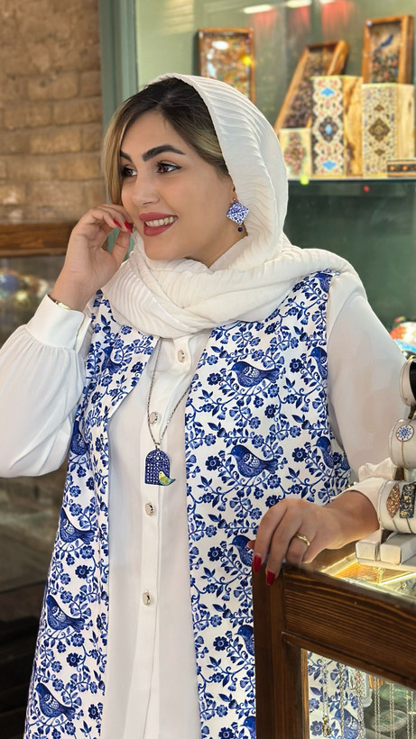 وست زنانه کرپ مازراتی طرح سیمرغ