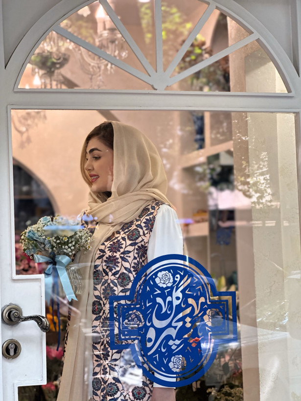 وست زنانه کرپ مازراتی طرح کاشی سنتی
