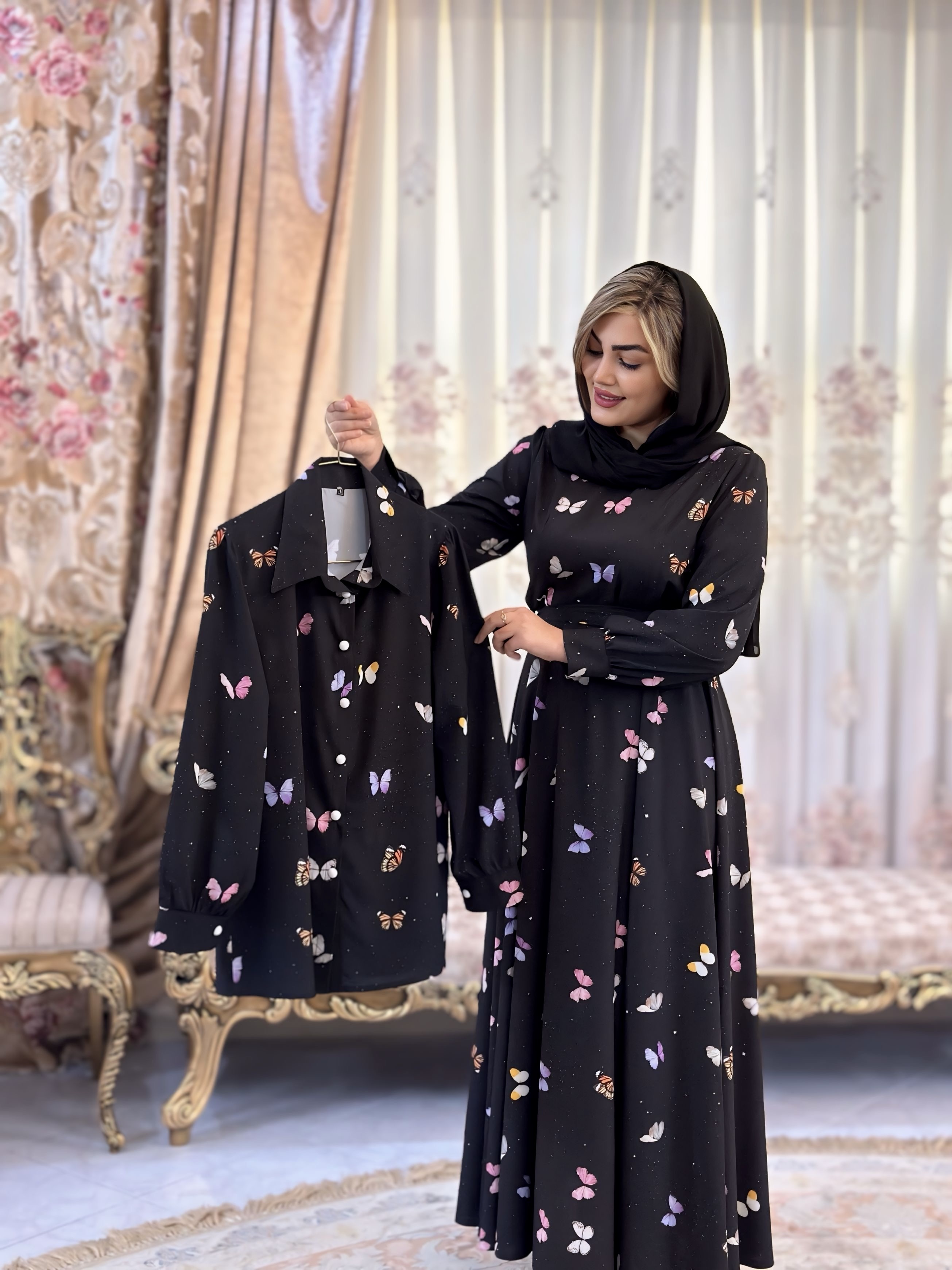 پیراهن زنانه تابستانه طرح پروانه