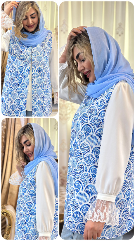 وست زنانه کرپ مازراتی طرح اَبرا