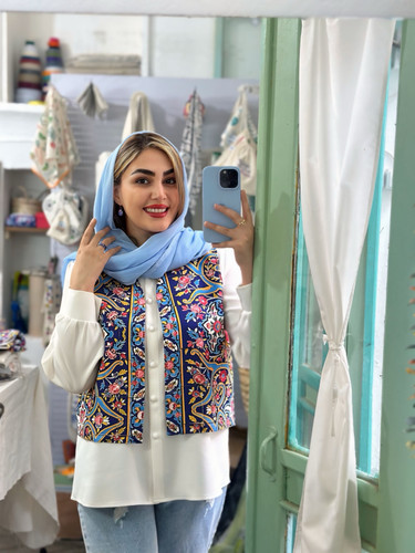 جلیقه زنانه کرپ مازراتی طرح شیراز